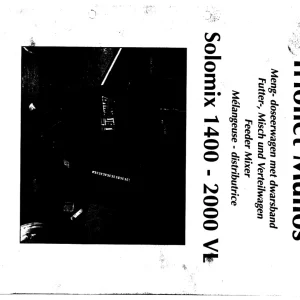 Trioliet Solomix2 1400 2000 Vl Vls 92168 4 01 2000 Parts Manual