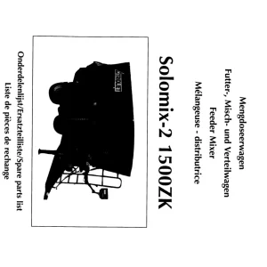 Trioliet Solomix2 1500 Zk 92201 0 01 Parts Manual