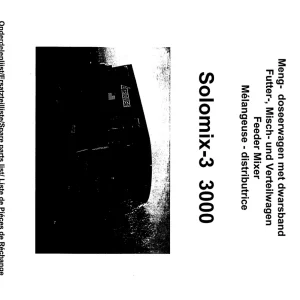 Trioliet Solomix3 3000 92196 0,01 Parts Manual