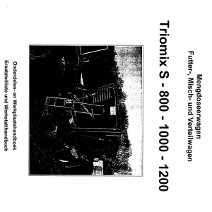 Trioliet Triomix S 1 01 92187 0 01 Parts Manual