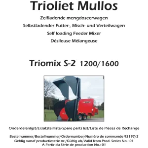 Trioliet Triomix S 2 1200 1600 92197 2 02 Parts Manual