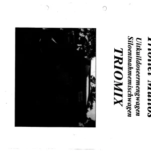 Trioliet Triomix 01 92126 0 01 Parts Manual