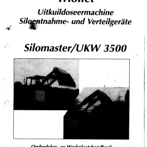Trioliet Ukw 3500 Silomaster 02 92123 1 01 Parts Manual