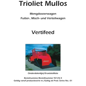 Trioliet Vertifeed 04 92124 3 02 Parts Manual