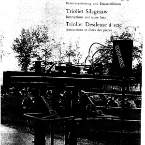 Trioliet Z105 Z 135 Parts Manual