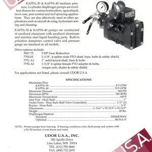 Udor Kappa 30 40 Parts Manual
