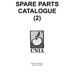 Unia General 2013 Parts Manual
