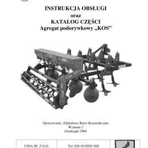 Unia Kos 2004 Parts Manual