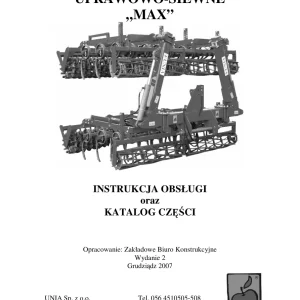 Unia Max 2007 Parts Manual
