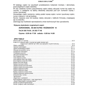 Unia Polonez Premium 3 550 D3 550 D3 900 Parts Manual