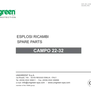 Unigreen Campo 22 32 Parts Manual