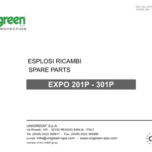 Unigreen 201P 301P Parts Manual