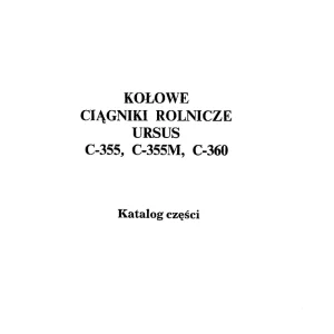 Ursus C355 C355M C360 Parts Manual