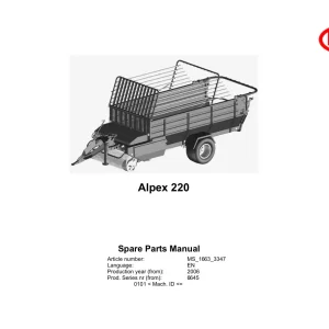 Vicon Alpex 220 2006 Parts Manual