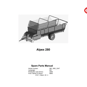 Vicon Alpex 280 2006 Parts Manual