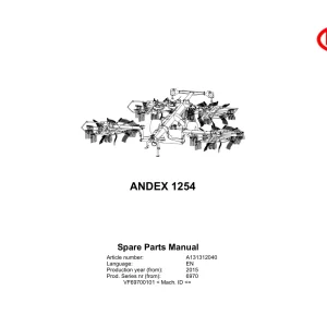 Vicon Andex 1254 2015 Parts Manual