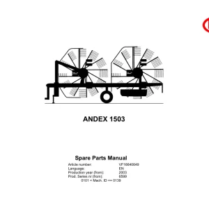 Vicon Andex 1503 2003 Parts Manual