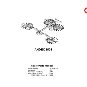 Vicon Andex 1504 2011 Parts Manual
