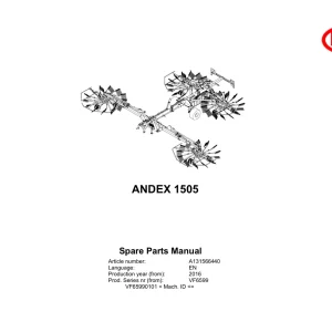 Vicon Andex 1505 2016 Parts Manual