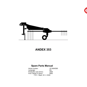 Vicon Andex 353 2008 Parts Manual