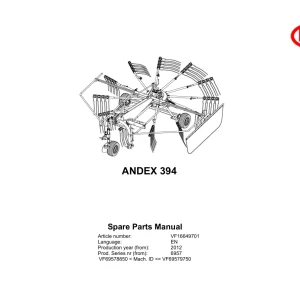 Vicon Andex 394 2012 Parts Manual