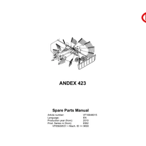Vicon Andex 423 2010 Parts Manual