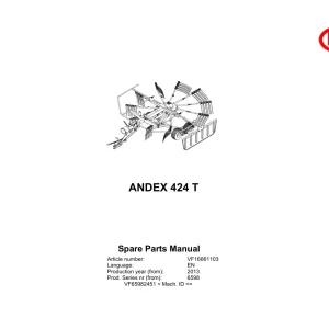 Vicon Andex 424T 2013 Parts Manual