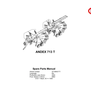 Vicon Andex 713T 2004 Parts Manual