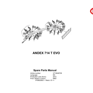 Vicon Andex 714T Evo 2012 Parts Manual