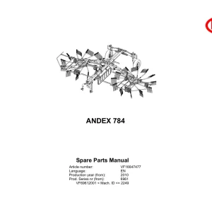 Vicon Andex 784 2010 Parts Manual