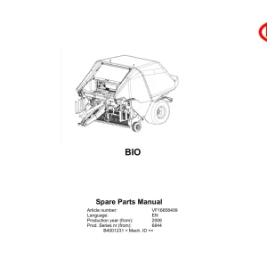 Vicon Bio 2006 Parts Manual