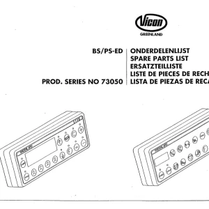 Vicon Bs Ps Ed Parts Manual