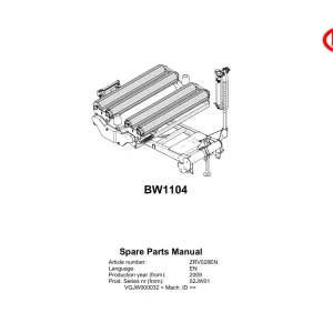 Vicon Bw1104 2009 Parts Manual