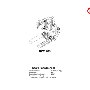 Vicon Bw1200 2007 Parts Manual
