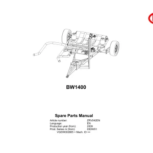 Vicon Bw1400 2009 Parts Manual