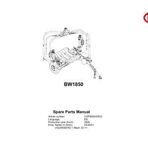 Vicon Bw1850 2008 Parts Manual