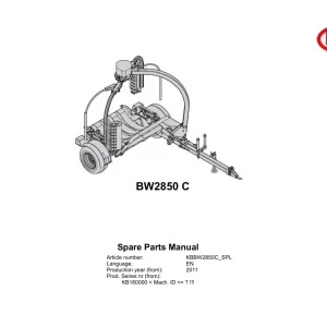 Vicon Bw2850C 2011 Parts Manual