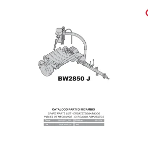 Vicon Bw2850J 2014 Parts Manual
