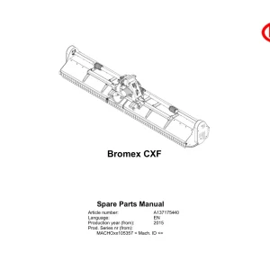 Vicon Bromex Cxf 2015 Parts Manual