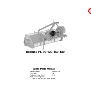Vicon Bromex Pl 90 120 150 180 2010 Parts Manual