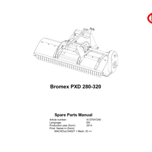 Vicon Bromex Pxd 280 320 2014 Parts Manual