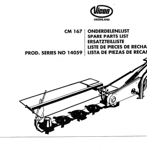 Vicon Cm167 Parts Manual