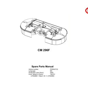 Vicon Cm296F 2005 Parts Manual