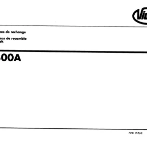 Vicon Cm300A Parts Manual