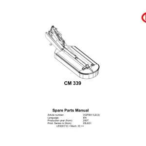 Vicon Cm339 2007 Parts Manual