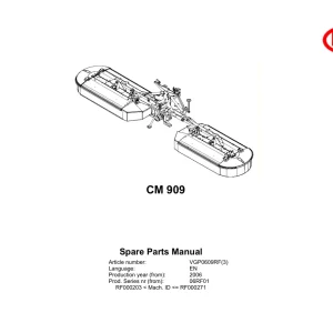 Vicon Cm909 2006 Parts Manual