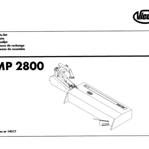 Vicon Dmp2800 Parts Manual