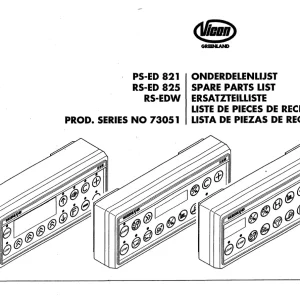 Vicon Ed821 Ed825 Parts Manual