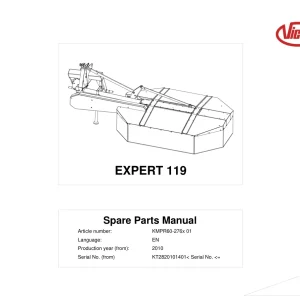 Vicon 119 2010 Parts Manual