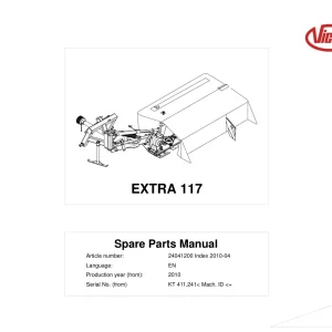 Vicon 117 2010 Parts Manual